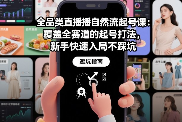 全品类直播起号课,覆盖全赛道新手友好,助你快速入局稳健成长-徐小晨博客